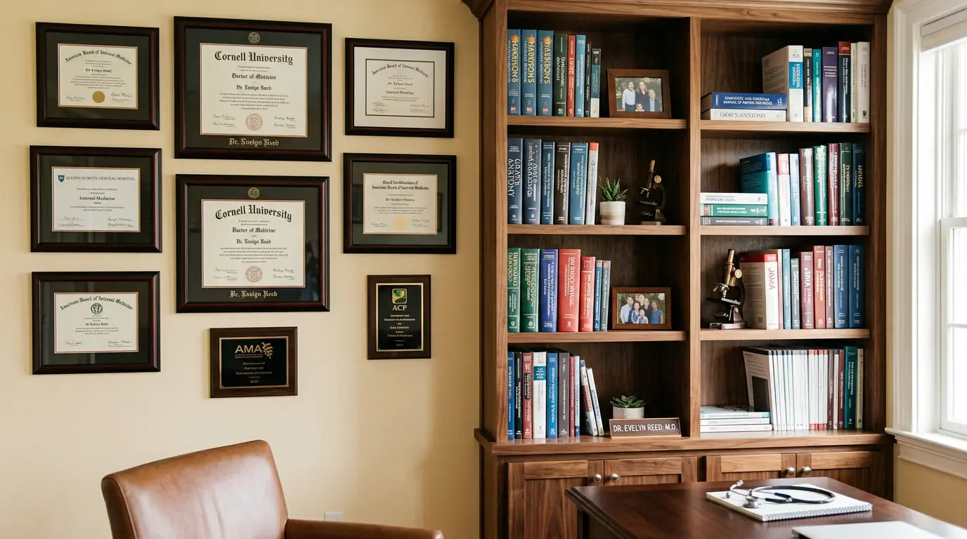 Interior del consultorio de medicina masculina en Palermo